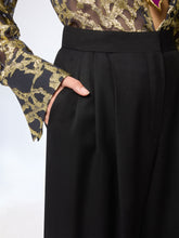 Load image into Gallery viewer, Wide-Leg Pleated Wool Gabardine Pants