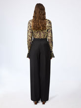 Load image into Gallery viewer, Wide-Leg Pleated Wool Gabardine Pants