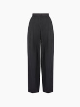 Load image into Gallery viewer, Wide-Leg Pinstriped Wool Pants