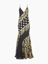 Load image into Gallery viewer, Marbled Gold Satin Dress