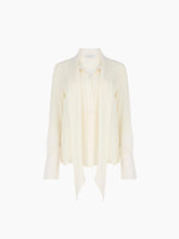 Load image into Gallery viewer, Cream Lavalliere Satin Shirt