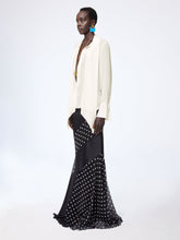 Load image into Gallery viewer, Cream Lavalliere Satin Shirt