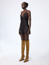 Load image into Gallery viewer, Black V-Neck Silk Satin Top