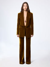 Load image into Gallery viewer, Velvet Double-Breasted Blazer