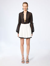 Load image into Gallery viewer, White Mini Knit Skater Skirt
