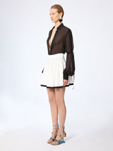 Load image into Gallery viewer, White Mini Knit Skater Skirt