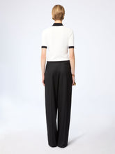 Cargar imagen en el visor de la galería, White Bicolour Cropped Polo