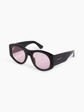 Load image into Gallery viewer, Full Moon Round Shiny Black Sunglasses