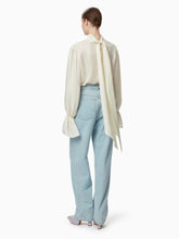 Load image into Gallery viewer, LEOPARD-JACQUARD CUT-OUT BLOUSE
