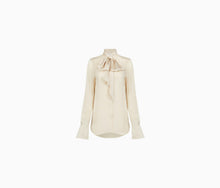 Load image into Gallery viewer, SATIN BLOUSE WITH NECK-TIE
