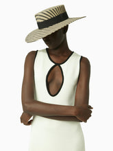 画像をギャラリービューアに読み込む, STRIPPED RAFFIA CANOTIER HAT
