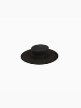 Charger l'image dans la galerie, Felt wool canotier hat in black - Nina Ricci
