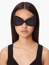 Load image into Gallery viewer, Precious Butterfly Shiny Black Sunglasses
