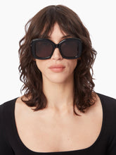 Load image into Gallery viewer, Full Moon Oversize Shiny Black Sunglasses
