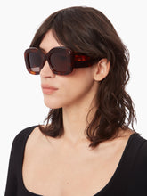 Load image into Gallery viewer, Full Moon Oversize Shiny Havana Sunglasses
