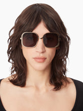 Charger l'image dans la galerie, Upside-Down Square Shiny Rose Gold Sunglasses
