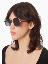 Charger l'image dans la galerie, Upside-Down Square Shiny Rose Gold Sunglasses
