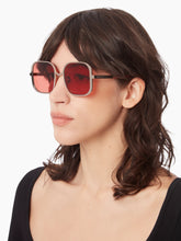 Charger l'image dans la galerie, Upside-Down Square Shiny Light Gold Sunglasses
