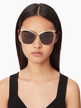 Load image into Gallery viewer, High-Tide Oversize Shiny Rose Gold Sunglasses
