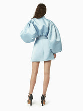 画像をギャラリービューアに読み込む, Satin cropped bomber in bluette - Nina Ricci
