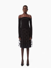 Cargar imagen en el visor de la galería, PLEATED SKIRT IN POLKA-DOT TULLE IN BLACK - Nina Ricci
