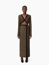 Charger l'image dans la galerie, LONG HOUNDSTOOTH TWEED SKIRT - NINA RICCI
