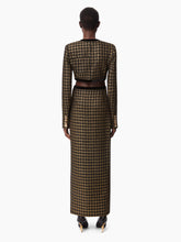 Charger l'image dans la galerie, LONG HOUNDSTOOTH TWEED SKIRT - NINA RICCI
