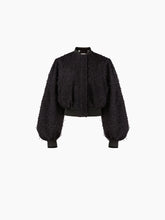 Charger l'image dans la galerie, CROPPED BOMBER IN TWEED IN BLACK - Nina Ricci

