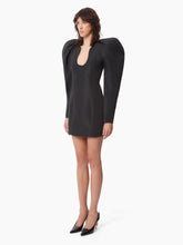 画像をギャラリービューアに読み込む, MINI DRESS WITH LONG COCOON SLEEVES IN BLACK - Nina Ricci
