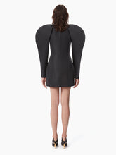 画像をギャラリービューアに読み込む, MINI DRESS WITH LONG COCOON SLEEVES IN BLACK - Nina Ricci
