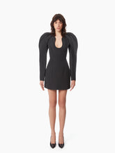 画像をギャラリービューアに読み込む, MINI DRESS WITH LONG COCOON SLEEVES IN BLACK - Nina Ricci
