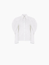 Cargar imagen en el visor de la galería, HALTER SHIRT WITH BOW DETAIL IN WHITE - Nina Ricci
