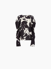Load image into Gallery viewer, BLOUSE WITH PUFF SLEEVES IN BLACK &amp; WHITE - Nina Ricci
