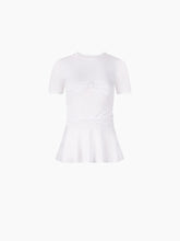 Cargar imagen en el visor de la galería, PEPLUM T-SHIRT WITH BOW DETAIL - Nina Ricci

