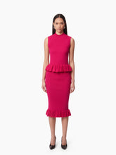 Charger l'image dans la galerie, MIDI SKIRT WITH RUFFLED PEPLUM IN PINK - Nina Ricci
