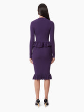 Charger l'image dans la galerie, MIDI SKIRT WITH RUFFLED PEPLUM IN PURPLE - Nina Ricci
