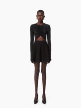 Charger l'image dans la galerie, WOOL BLEND MINI FLARED SKIRT IN BLACK - Nina Ricci
