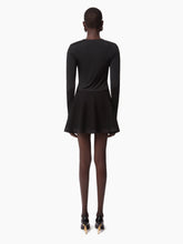 Charger l'image dans la galerie, WOOL BLEND MINI FLARED SKIRT IN BLACK - Nina Ricci

