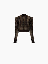 Load image into Gallery viewer, HOUNDSTOOTH JACQUARD SWEATER IN BLACK - Nina Ricci

