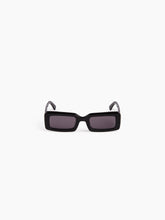 Cargar imagen en el visor de la galería, Waves rectangular shiny black Sunglasses - Nina Ricci
