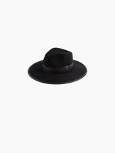 Load image into Gallery viewer, Black Felt Wool Fedora Hat
