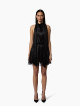 Load image into Gallery viewer, Black Mini Satin Skirt
