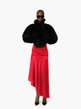 Load image into Gallery viewer, Red Asymmetric Draped Skirt

