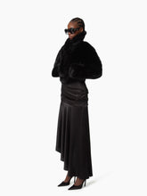 Charger l'image dans la galerie, Black Asymmetric Draped Skirt
