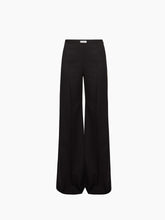 画像をギャラリービューアに読み込む, Black Flared Wool Pants
