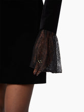 Load image into Gallery viewer, Velvet Mini Dress With Bow
