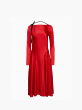 Load image into Gallery viewer, Red Backless Midi Dress
