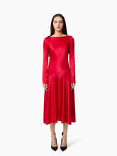 Load image into Gallery viewer, Red Backless Midi Dress
