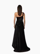 Load image into Gallery viewer, Long Asymmetric Satin Dress
