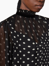 Cargar imagen en el visor de la galería, Polka-Dot Silk Midi Dress
